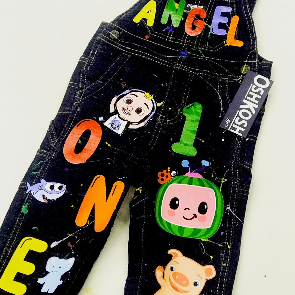 Toddler Customized Cocomelon Jean Overall 18 Mnth